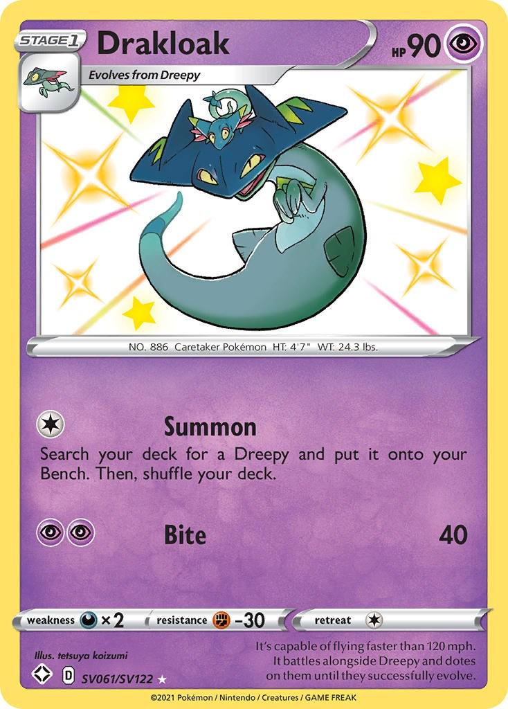 Shining Fates Drakloak Pokémon card
